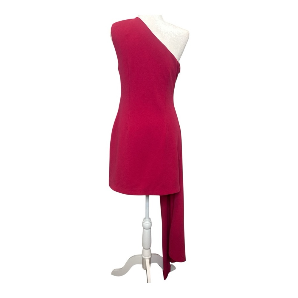 NWT Elliatt Caicos Women’s Mini Dress Fuchsia One Shoulder Asymmetrical Size M - Picture 10 of 14